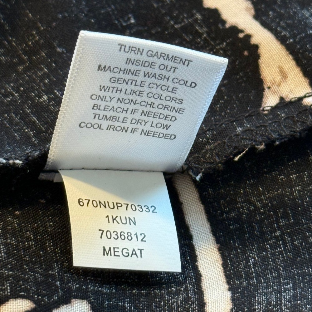 OneWorld Black Grid Print Hi-Low Long‎ Sleeve Top | PM | NWT - Picture 10 of 14